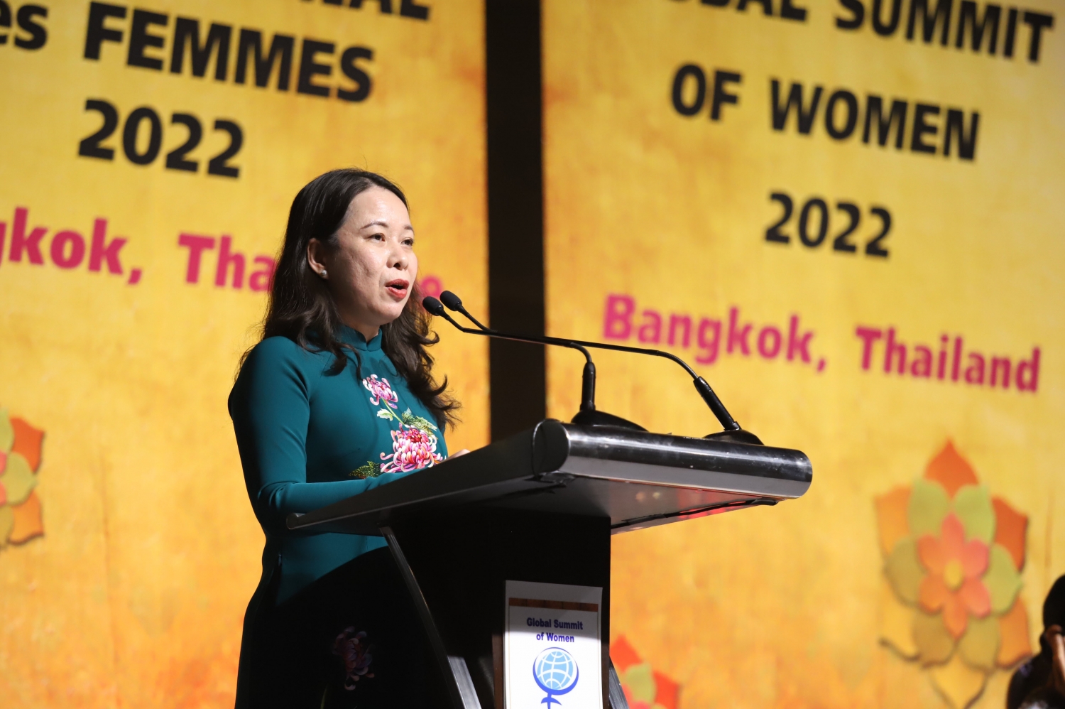 Phó Chủ tịch nước Võ Thị Ánh Xuân phát biểu tại Lễ Khai mạc  Hội nghị Thượng đỉnh Phụ nữ Toàn cầu năm 2022