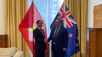 Bộ trưởng Ngoại giao Bùi Thanh Sơn chào xã giao Chủ tịch Quốc hội New Zealand