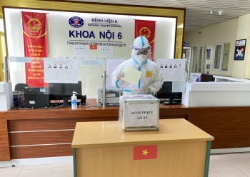Bệnh viện K tổ chức bầu cử đảm bảo an toàn phòng chống dịch Covid-19