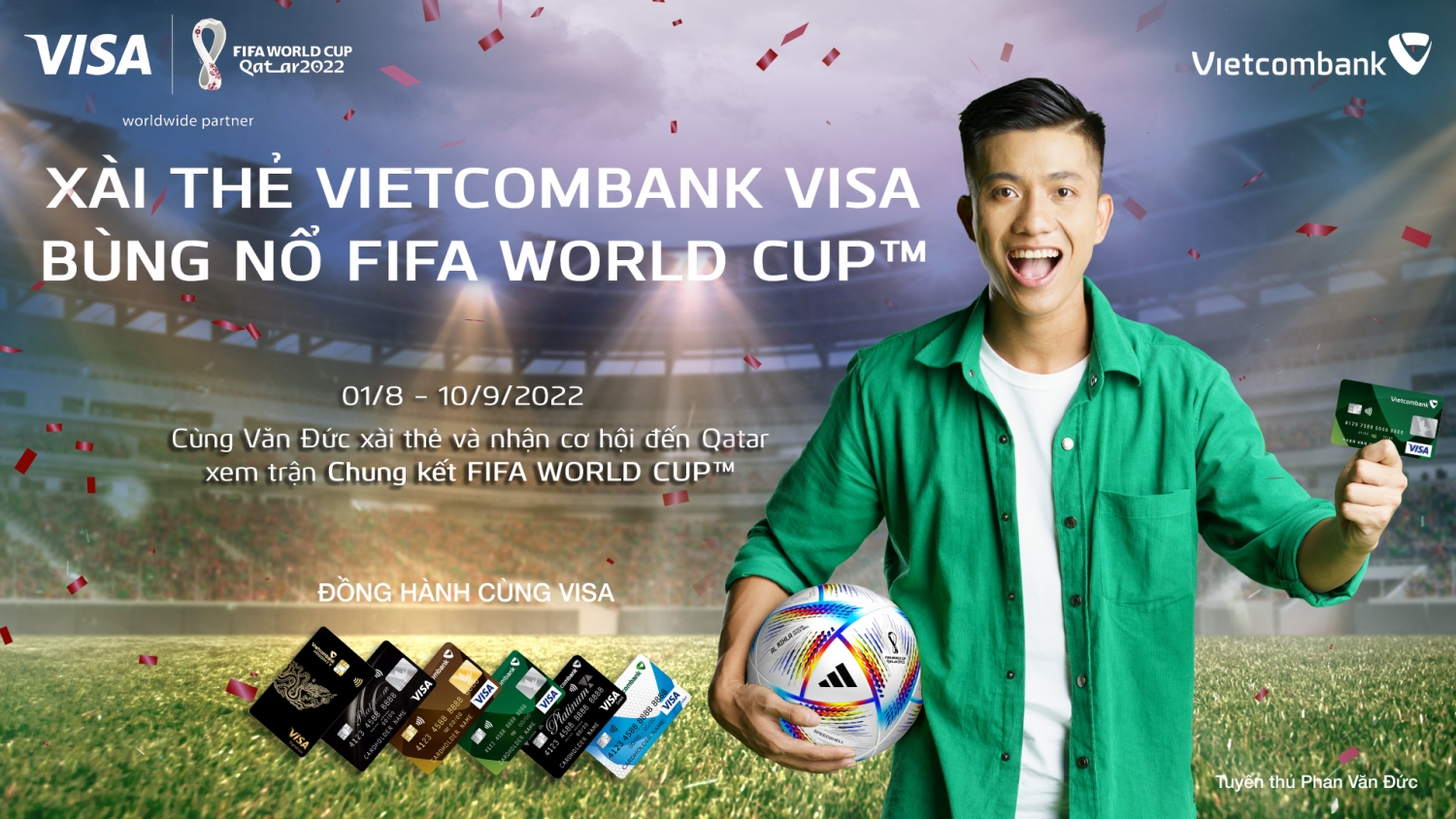 Xài thẻ Vietcombank Visa - Bùng nổ FIFA World Cup