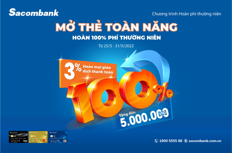 Tin ngân hàng ngày 20/9: Mở thẻ tín dụng Sacombank nhận tiền thưởng không giới hạn