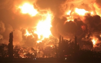 Cháy lớn tại nhà máy lọc dầu Indonesia