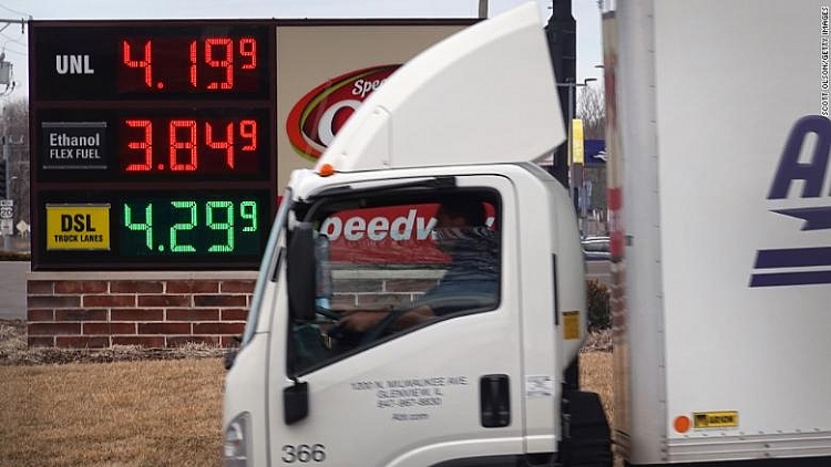 Giá xăng tại Mỹ lần đầu tiên giảm xuống dưới 4 USD kể từ tháng 3