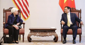 Thủ tướng Phạm Minh Chính tiếp Bộ trưởng Tài chính Hoa Kỳ