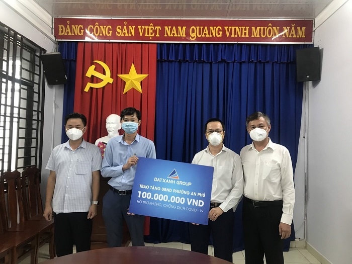 Tập đoàn Đất Xanh hỗ trợ phường An Phú, TP Thuận An chống dịch Covid-19