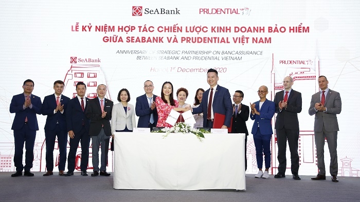 Ngân hàng SeABank và Prudential Việt Nam thỏa thuận hợp tác phân phối sản phẩm bảo hiểm trên nền tảng kỹ thuật số